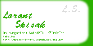 lorant spisak business card